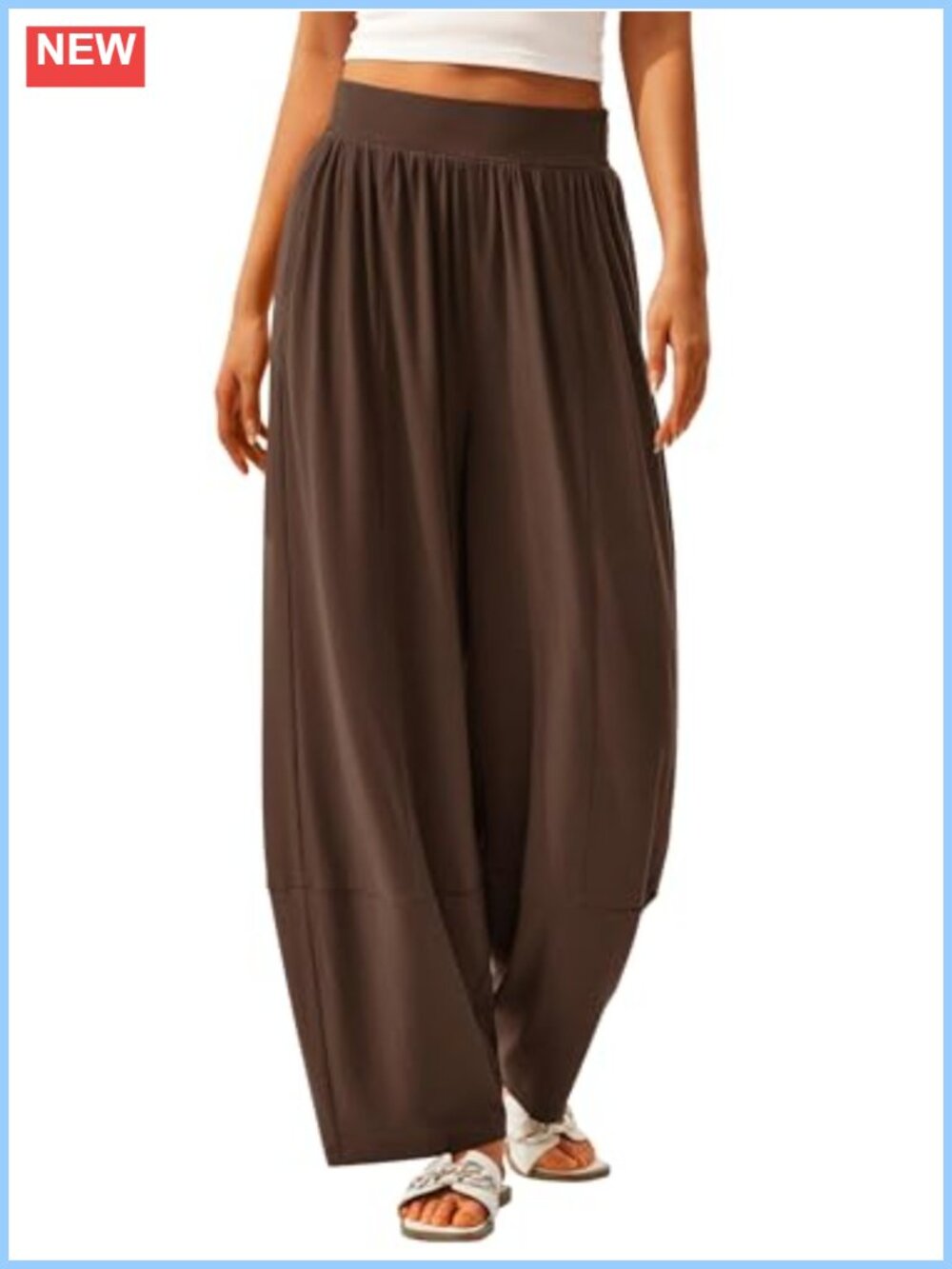Wide Leg Lounge Pants Flowy Stretchy High Waisted Sweatpants Womens Casual